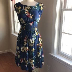 Maeve Evaline Blue Floral Dress
